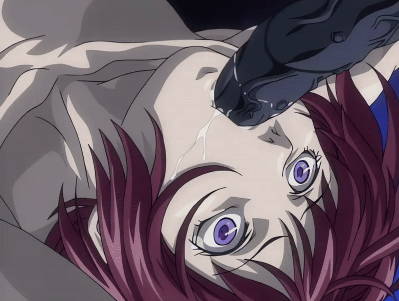 00s 1girl 2002 animated animated_gif arms_up bible_black bible_black_gaiden blush bouncing_breasts breasts closed_eyes cum cum_in_mouth demon demon_boy drooling fellatio forced implied_rape implied_sex irrumatio large_breasts long_hair nipples open_mouth oral precum purple_eyes red_hair saliva surprised sweat tagme takashiro_hiroko tentacle_sex tentacles veins