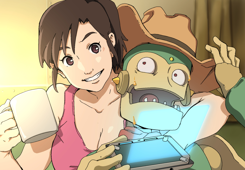 Robot in the road anime