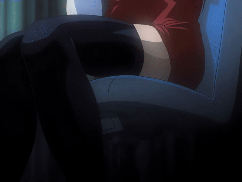 00s 1girl 2002 animated animated_gif bedroom bible_black bible_black_night_of_the_walpulgiss black_thighhighs book bow breasts closed_eyes curtains earrings groping jewelry large_breasts lipstick long_hair makeup mature_female pencil_skirt red_hair red_lips sex shirt skirt solo tagme takashiro_hiroko teacher thighhighs white_shirt yellow_bow