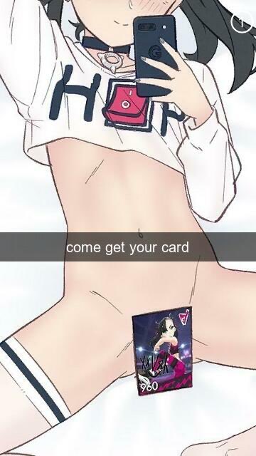 1girl arm_up black_choker black_hair blush bottomless card cellphone choker closed_mouth clothes_writing convenient_censoring crop_top eyes_out_of_frame female_focus flat_chest from_above happy head_out_of_frame holding holding_phone jpeg_artifacts loli long_sleeves lying marnie_(pokemon) medium_hair navel nintendo on_back phone pokemon pokemon_(creature) pokemon_swsh shirt smartphone smile solo split_mouth spread_legs stomach thighhighs vibrantrida white_background white_shirt white_thighhighs