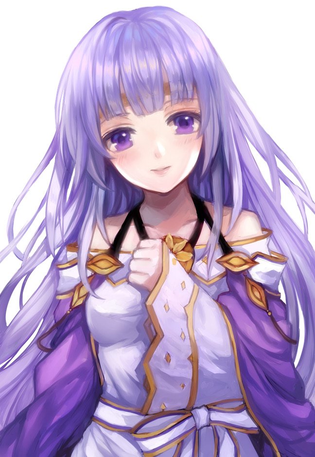 Lavender haired anime girl