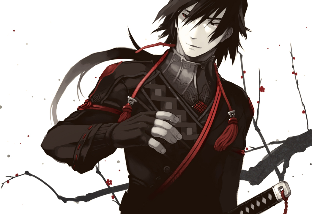 Black hair anime male