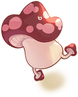 alpha_transparency artist_request dungeon_meshi full_body living_food lowres monster monster_focus mushroom nexon official_art outline running second-party_source sidelighting simple_background solo sweatdrop tales_weaver transparent_background walking_mushroom_(dungeon_meshi)