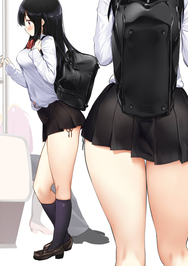Panties black uniform bathroom