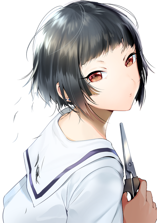 Anime girls short hair