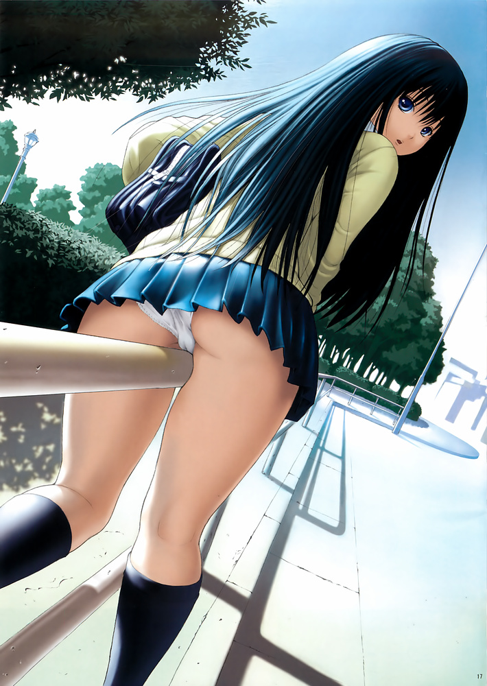 Sexy anime girls upskirt