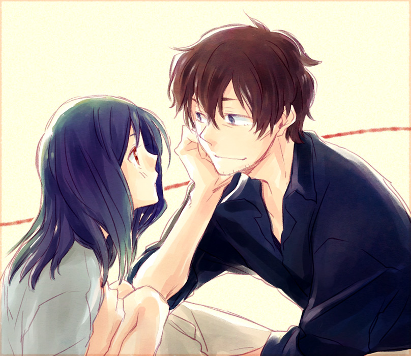 Anime couples with brown hair
