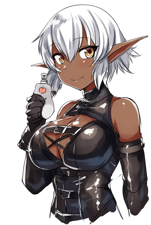 Anime girl with dark skin