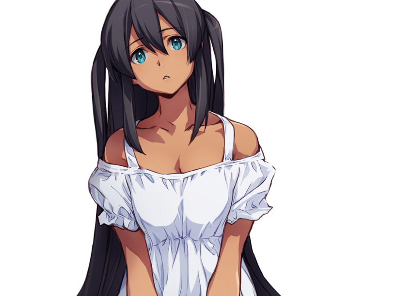 Anime girl with dark skin