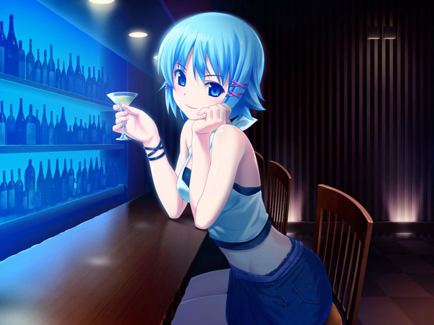 Anime girl in blue