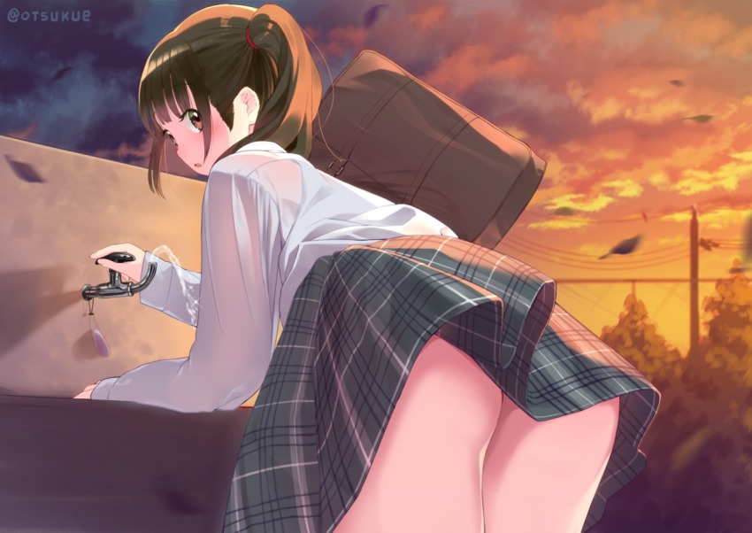Anime upskirt short hair otngagged