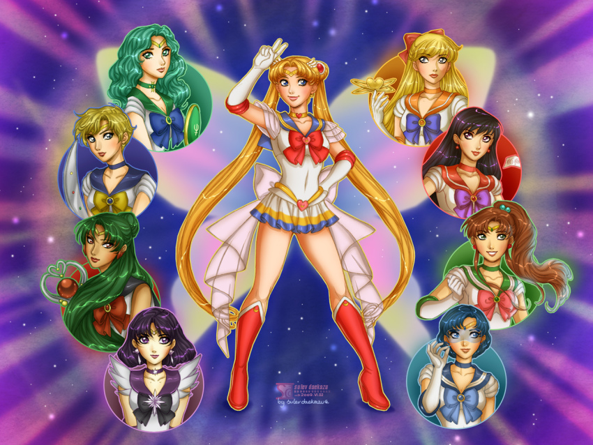 6+girls aino_minako aqua_choker aqua_eyes aqua_hair aqua_sailor_collar arm_at_side arm_up arms_at_sides asymmetrical_bangs back_bow bare_legs bishoujo_senshi_sailor_moon black_hair black_sailor_collar blonde_hair blue_choker blue_eyes blue_hair blue_sailor_collar boots bow brown_hair brown_lips butterfly_wings choker clenched_hand closed_mouth collarbone covered_navel daekazu dark-skinned_female dark_skin double_bun earrings elbow_gloves full_body gloves green_choker green_eyes green_hair green_sailor_collar grin hair_between_eyes hair_bobbles hair_bow hair_bun hair_ornament hand_on_own_hip hand_up heart heart_choker heart_necklace high_ponytail hino_rei holding holding_ofuda holding_staff holding_sword holding_weapon inner_senshi insect_wings jewelry kaiou_michiru kino_makoto lips lipstick long_hair looking_at_viewer looking_to_the_side magical_girl makeup meiou_setsuna miniskirt mizuno_ami multicolored_skirt multiple_girls naughty_face neck necklace non-web_source ofuda orange_choker orange_sailor_collar outer_senshi parted_bangs parted_lips pink_lips pleated_skirt ponytail purple_choker purple_eyes purple_hair purple_lips purple_sailor_collar red_boots red_bow red_choker red_eyes red_lips red_sailor_collar sailor_collar sailor_jupiter sailor_mars sailor_mercury sailor_moon sailor_neptune sailor_pluto sailor_saturn sailor_senshi_uniform sailor_uranus sailor_venus see-through_clothes see-through_sleeves short_hair short_sleeves skirt sleeveless smile staff standing straight_hair super_sailor_moon sword ten'ou_haruka tiara tomoe_hotaru tsukino_usagi twintails upper_body v very_long_hair weapon white_bow white_gloves wings yellow_choker