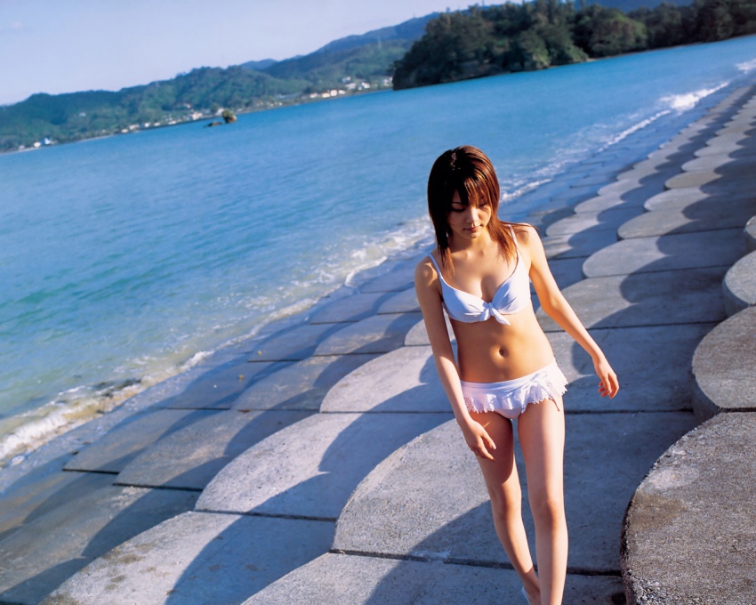 Outdoor asian bikini uniform