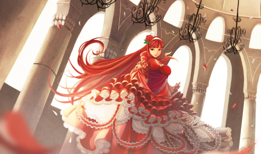 Anime girl in ball gown