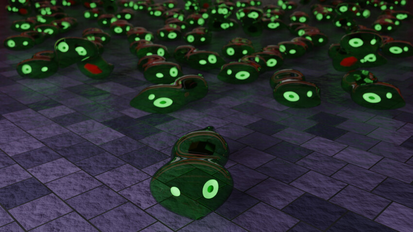 3d absurdres commentary english_commentary gen_6_pokemon green_eyes highres legendary_pokemon nintendo no_humans picano pokemon pokemon_(creature) pokemon_focus see-through_body zygarde zygarde_cell zygarde_core