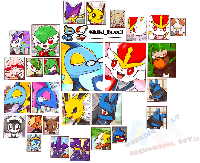 >_< 6+boys 6+girls :> :3 :| ^_^ alcremie alcremie_(strawberry_sweet) alcremie_(vanilla_cream) alternate_color animal_ears animal_nose artist_name ball bandaid bandaid_on_face bandaid_on_nose bandana black-framed_eyewear black_bow black_bowtie black_eyes black_horns black_jacket black_sclera blonde_hair blue_gemstone blue_hair blue_skin blush blush_stickers bob_cut body_fur boltund book bow bowtie bright_pupils brooch brown_eyes brown_fur brown_hair buck_teeth candy cat_ears cat_girl cinderace closed_eyes closed_mouth clothed_pokemon colored_sclera colored_skin cup ears_down eevee english_text everyone eye_contact fang fins flareon food food-themed_hair_ornament furry furry_female furry_male galarian_form galarian_ponyta gallade gardevoir gem gen_1_pokemon gen_3_pokemon gen_4_pokemon gen_5_pokemon gen_8_pokemon glasses goat_girl goat_horns green_eyes green_hair green_necktie green_skin grey_horns grin hair_between_eyes hair_bow hair_ornament hair_over_one_eye hairband half-closed_eyes hand_on_own_cheek hand_on_own_face hands_up happy head_fins heart highres holding holding_ball holding_book holding_candy holding_cup holding_food holding_lollipop holding_newspaper holding_screwdriver horns horse_boy horse_ears indeedee indeedee_(female) inteleon jacket jewelry jolteon kiki_(431642) kirlia liepard light_blush lollipop long_hair looking_at_another looking_at_viewer looking_to_the_side lucario maid maid_headdress matching_hair/eyes medium_hair mohawk monkey_boy monkey_ears monocle multicolored_hair multicolored_skin multiple_boys multiple_girls necktie newspaper nintendo notched_ear one_eye_closed one_eye_covered open_mouth orange_bow orange_fur ornate_ring personification pince-nez pink_bow pink_hair pixel_art pixel_art_inset pokemon pokemon_(creature) portrait profile puffy_short_sleeves puffy_sleeves purple_hair purple_jacket purple_skin rabbit_boy rabbit_ears rabbit_girl raboot raichu raised_eyebrows reading red_bandana red_bow red_bowtie red_eyes red_hair red_necktie rillaboom ring scorbunny screwdriver shiny_and_normal shiny_pokemon shirt short_hair short_sleeves sidelocks sideways_mouth single_horn smile snout spiked_hair strawberry_hair_ornament streaked_hair tears teeth toxicroak toxtricity toxtricity_(amped) toxtricity_(low_key) traditional_bowtie twitter_username two-tone_hair two-tone_skin u_u vaporeon waiter waitress watermark whiskers whistle whistle_around_neck white_background white_eyes white_fur white_hair white_pupils white_shirt white_skin wink wolf_boy wolf_ears wolf_girl yellow_bow yellow_eyes yellow_hairband yellow_sclera yellow_skin zipper_pull_tab