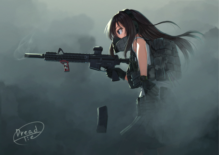 Anime girl with rifle