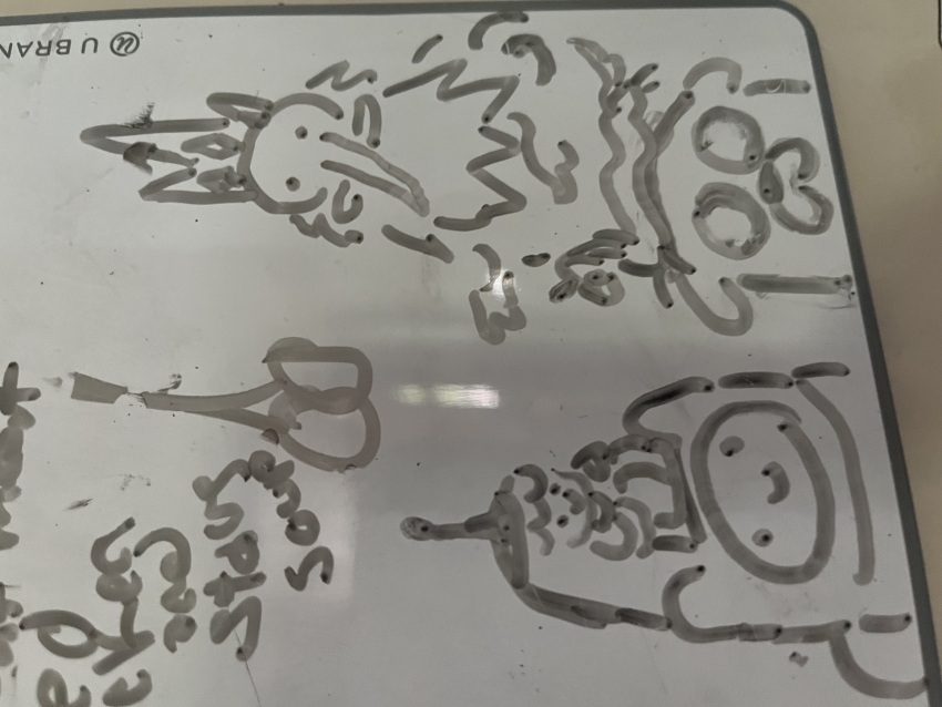 absurdres adventure_time cartoon_network exif_rotation highres ice_king jake_the_dog lady_rainicorn non-web_source princess_bonnibel_bubblegum sketch toon_(style)