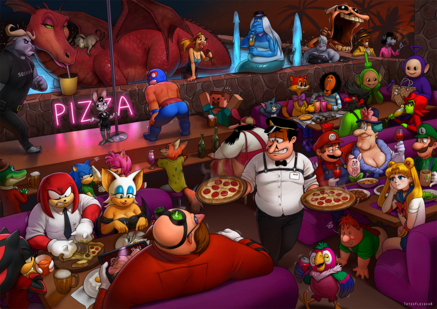 6+boys 6+girls alcohol amy_rose annoyed antonblast ass_shake bald baseball_cap beer beer_bottle beer_mug belly bird bishoujo_senshi_sailor_moon black_hair black_necktie blonde_hair blush boniface's_vacation boniface_the_lion brawl_stars breasts buffalo cat chief_bogo cigarette cleavage closed_mouth cocktail_glass colored_skin crocodile crocodilian crossover cup deep_blue_sea_light_white_foam detective_(on_the_trail_of_the_bremen_town_musicians) dipsy donkey donkey_(shrek) dr._eggman dragon dragon_(shrek) drinking drinking_glass drinking_straw drinking_straw_in_mouth dynamite_annie dynamite_anton eating el_primo everyone facial_hair fake_peppino fat fat_man flying food fork fountain fox fried_egg funtik_the_piglet gena_the_crocodile gena_the_crocodile_and_his_friends gloves goggles goggles_on_head green_hair green_shirt green_skin hat highres holding holding_cigarette holding_fork holding_knife holding_microphone holding_photo investigation_held_by_kolobki jacket judy_hopps karbophos karlsson karlsson-on-the-roof kesha_(the_return_of_the_prodigal_parrot) knife knuckles_the_echidna large_breasts leopold_the_cat lion long_hair luigi mario mario_(series) medium_breasts microphone minecraft mrs._belladonna_(the_adventures_of_funtik_the_piglet) mug multiple_boys multiple_girls mustache necktie nick_wilde nintendo on_the_trail_of_the_bremen_town_musicians open_mouth parrot peaked_cap peppino_spaghetti photo_(object) piglet pizza pizza_tower plate rabbit red_hair red_jacket red_skin rouge_the_bat sailor sailor_moon security_guard shadow_the_hedgehog shirt short_hair shrek_(series) sitting small_breasts smile sonic_(series) sonic_the_hedgehog steve_(minecraft) strip_club sushi teletubbies the_adventures_of_funtik_the_piglet the_flying_ship the_little_mermaid_(disney) the_return_of_the_prodigal_parrot tinky_winky tom_(tom_and_jerry) tom_and_jerry toon_(style) topless_male totesfleisch8 tsar's_daughter_(deep_blue_sea_light_white_foam) tsukino_usagi twintails ursula_(disney) vodyanoy_(the_flying_ship) waiter well_just_you_wait! white_gloves white_hair white_shirt wolf wolf_(well_just_you_wait!) wrestling_mask zootopia