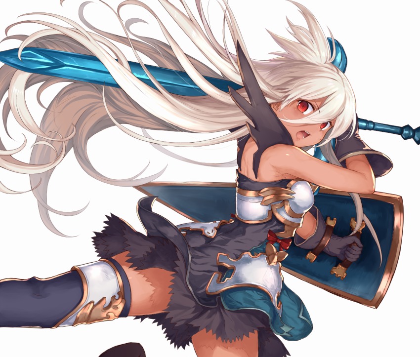 Anime girl with dark skin