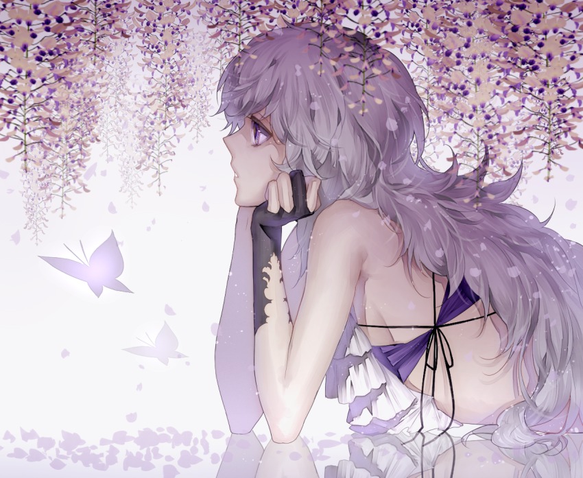 Lavender haired anime girl