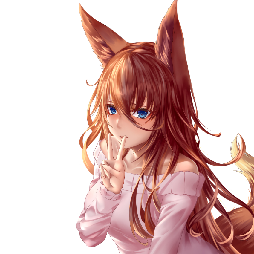 Anime girl with fox ears