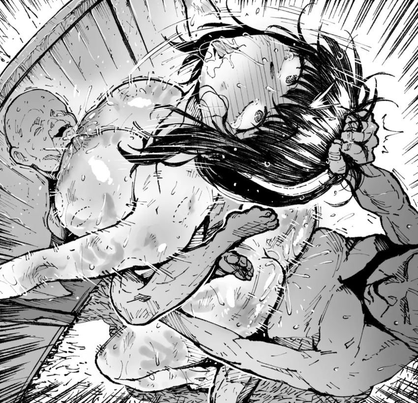 1girl 2boys :o age_difference aged_up ahegao anal ass bite_mark blush breast_sucking breasts completely_nude dark-skinned_male dark_skin double_penetration grabbing_another's_hair grabbing_from_behind group_sex holding_another's_hair huge_breasts interracial mmf_threesome multiple_boys netorare nipples nude old old_man open_mouth rolling_eyes size_difference spy_x_family stealth_sex threesome tongue tongue_out vaginal yor_briar