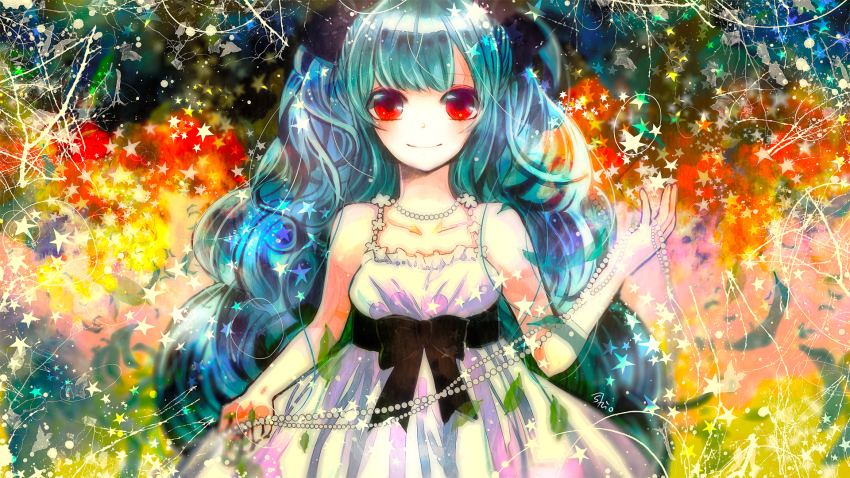 Anime girl multicolored hair