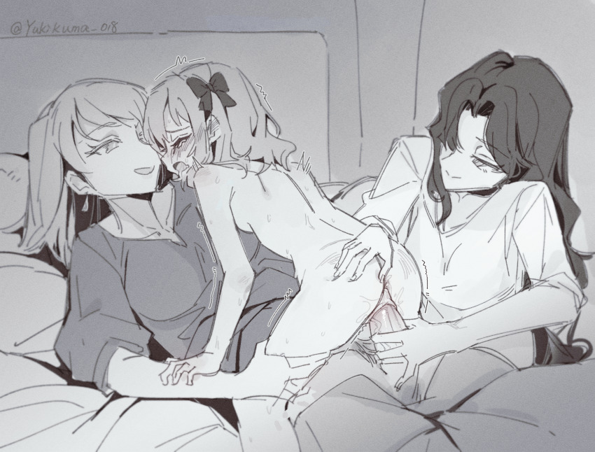 1futa 2girls age_difference aged_down assisted_rape bang_dream! bang_dream!_it's_mygo!!!!! blush bow breasts chinese_commentary clothed_female_nude_female clothed_sex commentary_request earrings ffd_threesome futa_with_female futanari greyscale group_sex hair_bow highres incest jewelry loli long_hair lying medium_breasts medium_penis monochrome mori_minami mother_and_daughter multiple_girls nude older_female_and_younger_female on_back onee-loli open_mouth penis pussy rape saliva sex small_breasts sweat threesome togawa_mizuho togawa_sakiko uncensored vaginal yukikuma_(yukikuma_018)