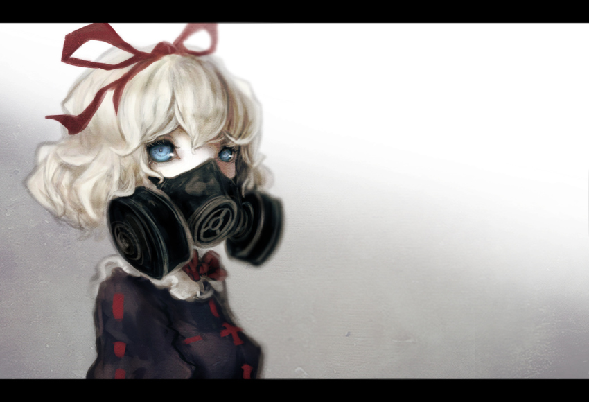 Anime girl in gas mask