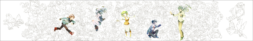 10s 2girls 3boys absurdres accelgor alomomola amoonguss archen archeops audino axew bad_id bad_pixiv_id basculin basculin_(red) beartic beheeyem bianca_(pokemon) bisharp black_hair blitzle blonde_hair blue_eyes boldore bouffalant braviary brown_eyes brown_hair carracosta chandelure cheren_(pokemon) cinccino closed_eyes cobalion cofagrigus conkeldurr cottonee crustle cryogonal cubchoo darmanitan darmanitan_(standard) darumaka deerling deino_(pokemon) denim denim_shorts dewott drilbur druddigon ducklett duosion durant dwebble eelektrik eelektross elgyem emboar emolga escavalier everyone excadrill ferroseed ferrothorn foongus fraxure frillish fushitasu galvantula garbodor gen_5_pokemon gigalith glasses golett golurk gothita gothitelle gothorita green_eyes green_hair gurdurr haxorus heatmor herdier highres hilbert_(pokemon) hilda_(pokemon) hydreigon jacket jellicent jewelry joltik karrablast klang klink klinklang krokorok krookodile kyurem lampent landorus landorus_(incarnate) larvesta leavanny legendary_pokemon liepard lilligant lillipup litwick long_image mandibuzz maractus maruco mienfoo mienshao minccino monochrome multiple_boys multiple_girls munna musharna mythical_pokemon n_(pokemon) necklace nintendo no_headwear orange_legwear oshawott palpitoad panpour pansage pansear pantyhose patrat pawniard petilil pidove pignite pokemon pokemon_(creature) pokemon_bw ponytail purrloin reshiram reuniclus roggenrola rufflet samurott sandile sawk sawsbuck sawsbuck_(spring) scolipede scrafty scraggy seismitoad serperior servine sewaddle shelmet shorts sigilyph simipour simisage simisear snivy solosis spot_color starter_pokemon_trio stoutland stunfisk swadloon swanna swoobat tepig terrakion throh thundurus thundurus_(incarnate) tinburr tirtouga tornadus tornadus_(incarnate) tranquill trubbish tympole tynamo unfezant unfezant_(male) vanillish vanillite vanilluxe venipede vest victini virizion volcarona vullaby watchog whimsicott whirlipede wide_image woobat yamask zebstrika zekrom zoroark zorua zweilous