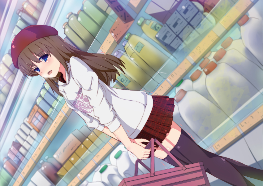 Anime girl in mini skirt