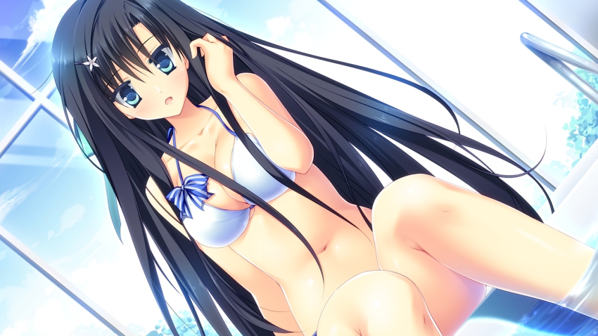 Sexy black hair anime girl