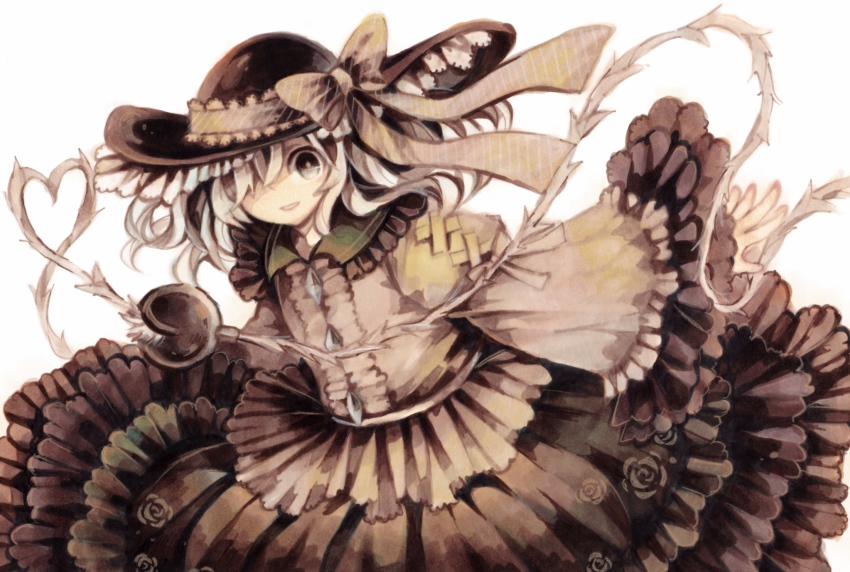 Anime girl with hair covering one eye