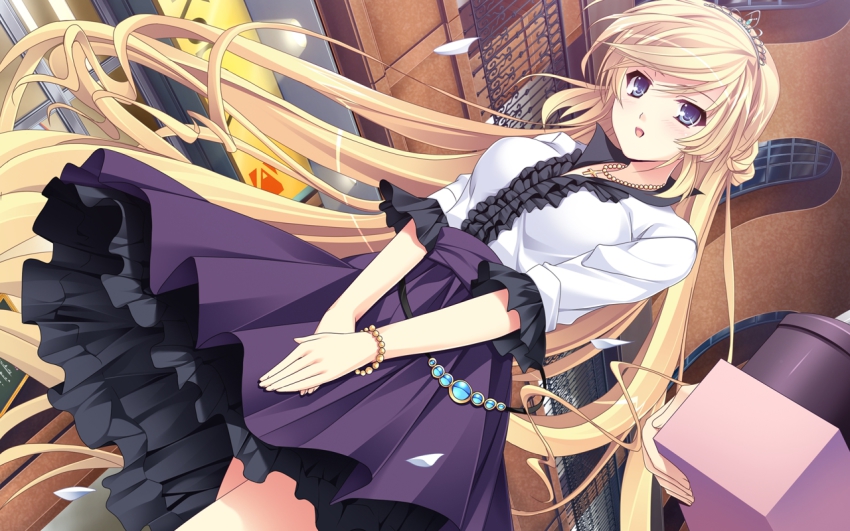 Anime blonde woman