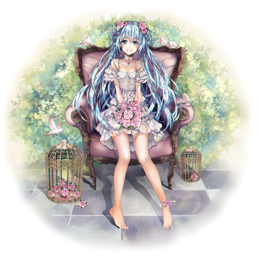 Anime girl in chair