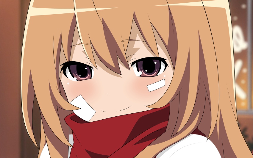 aisaka_taiga blush bad_tag derivative_work highres scarf tagme toradora! vector_trace