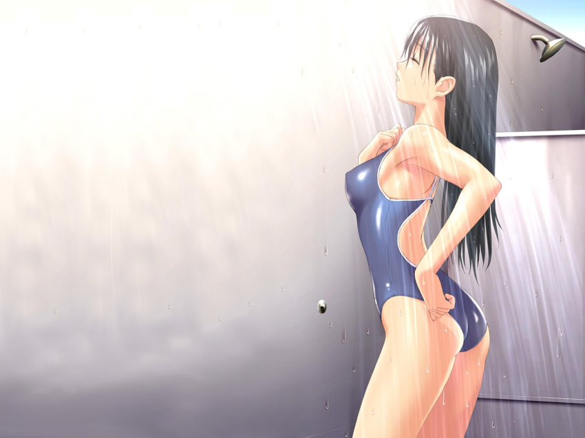 Anime girl in shower