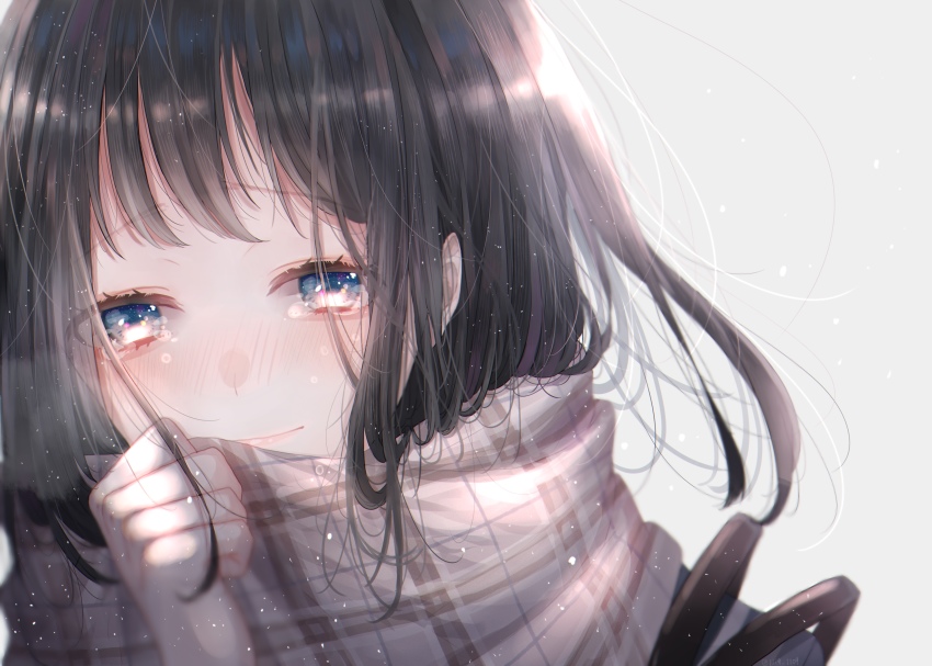 Anime girl with hair covering one eye
