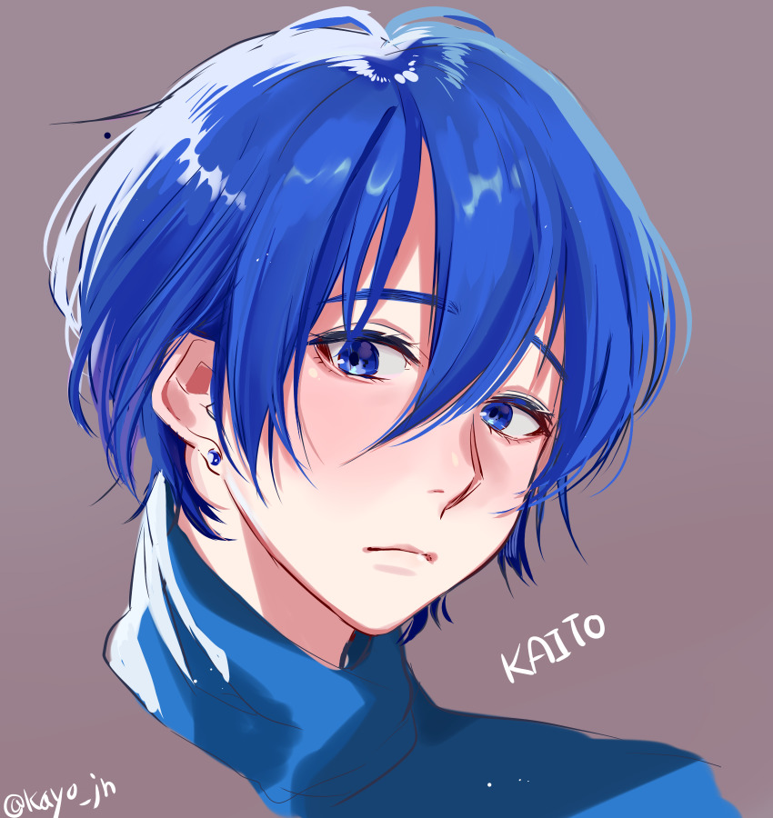 Blue haired anime character