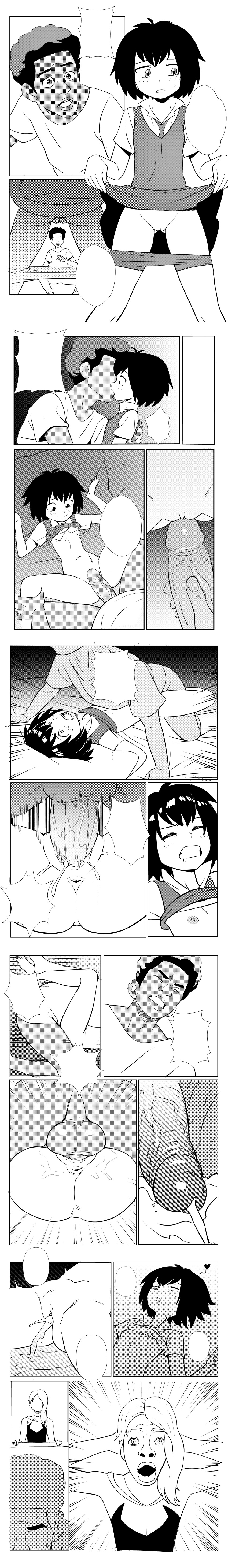 1boy 1girl 2girls after_vaginal aftersex anus arms_behind_head asian ass bad_tag bike_shorts black_and_white blank_speech_bubble blush bottomless boy_on_top breasts cleft_of_venus clenched_teeth closed_eyes clothes_lift clothes_pull comic cross-section cum cum_in_pussy cum_overflow cumdrip dark-skinned_male dark_skin deep_penetration disney dress dress_lift drooling drooling_cum ejaculation embarrassed emphasis_lines erection faceless faceless_male female female_pubic_hair flashing flat_chest greyscale gwen_stacy heart hetero highres hood imminent_penetration imminent_vaginal internal_cumshot interracial just_the_tip kiss leg_lock legs lifting_own_clothes looking_at_another looking_down lying male mangamaster marvel mask mating_press miles_morales missionary moaning monochrome multiple_girls navel necktie nervous nipples no_eyes no_panties nude on_back on_bed open_mouth orgasm panties panty_pull pee peni_parker penis pillow pinafore_dress projectile_cum pubic_hair pussy school_uniform sex shirt shirt_lift short_hair short_sleeves shorts shorts_pull shorts_under_skirt siblings silent_comic sisters skirt skirt_lift sleeveless sleeveless_dress small_breasts sony speech_bubble spider-man:_into_the_spider-verse spider-man_(series) spider-verse spoken_heart spread_legs standing surprised sweat sweatdrop sweater_vest tank_top teeth testicles thighs underwear vaginal veins veiny_penis watching white_background wide-eyed
