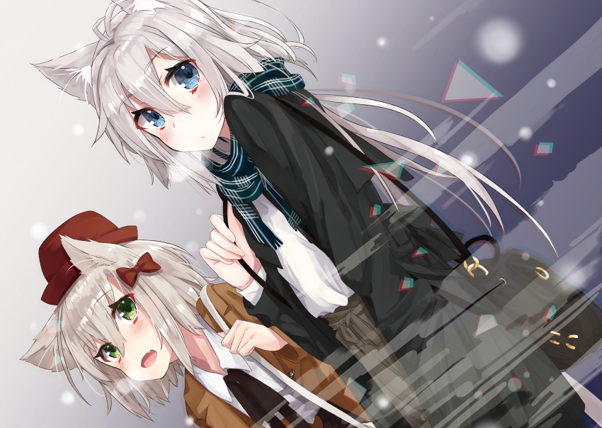 Anime girl with silver hair and blue eyes