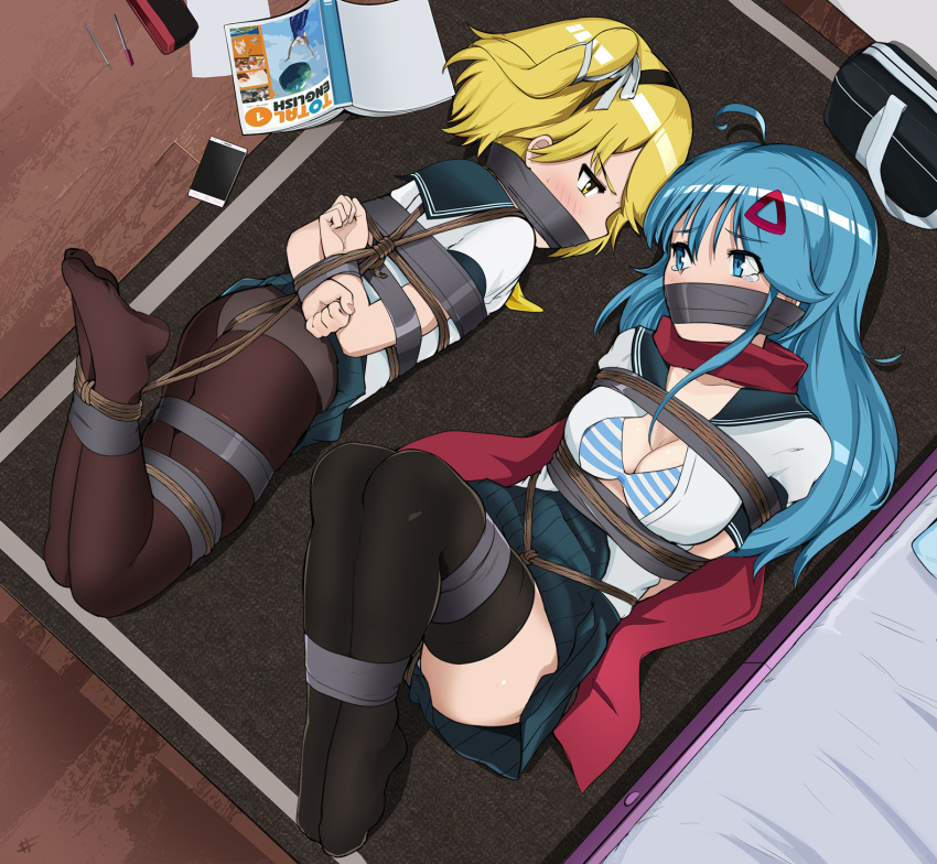 Anime girl tied up and gagged