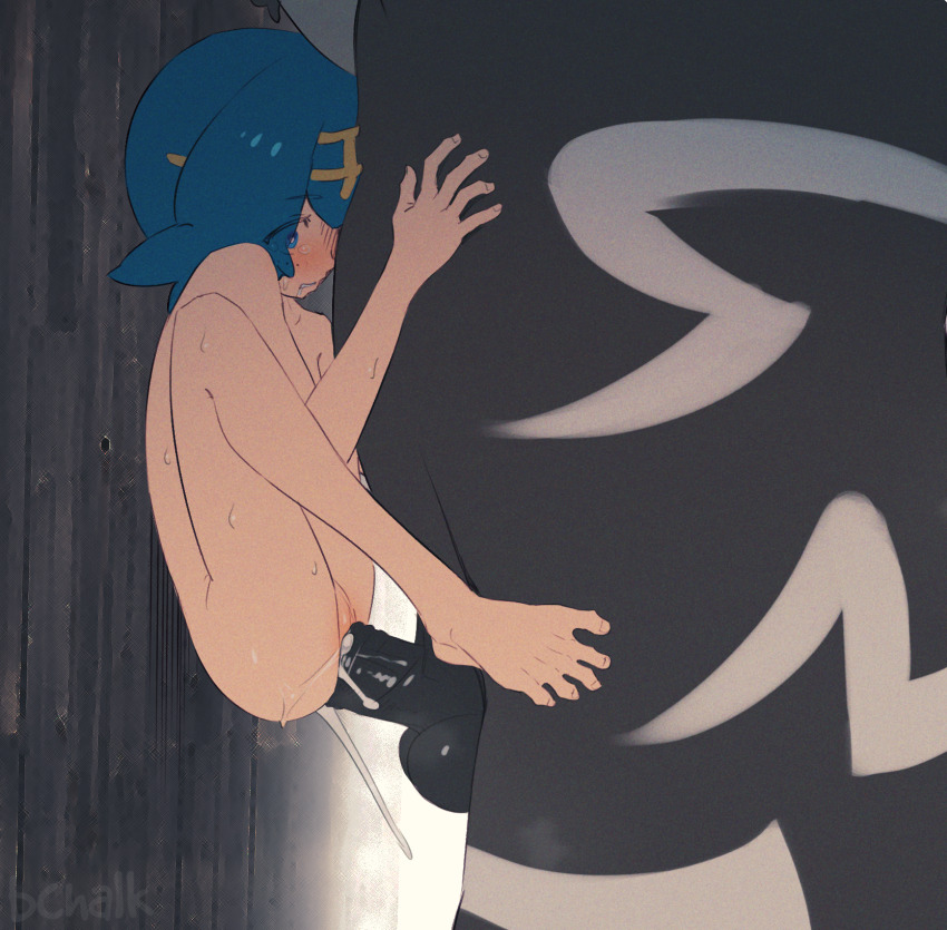 1boy 1girl age_difference animal_penis belly_riding bestiality blue_eyes blue_hair blush butterchalk clenched_teeth completely_nude cum cum_in_pussy erection feet flat_chest gen_5_pokemon hairband hetero highres horse horse_penis lana_(pokemon) large_penis legs loli looking_at_penis nintendo nipples nude penis pokemon pokemon_sm pokephilia sex short_hair surprised teeth testicles thighs toes vaginal veins veiny_penis zebstrika