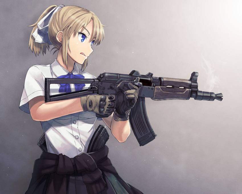 Anime girl with rifle