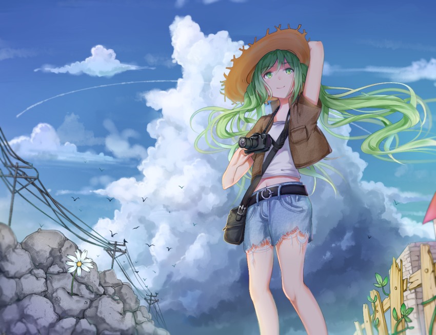 Anime girl with arms up