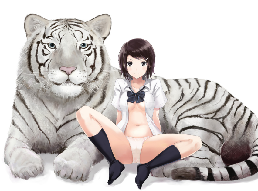 Anime white tiger girl