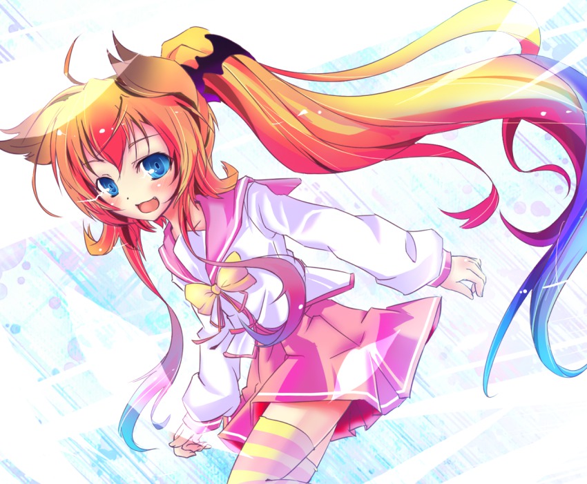 Anime girl multicolored hair