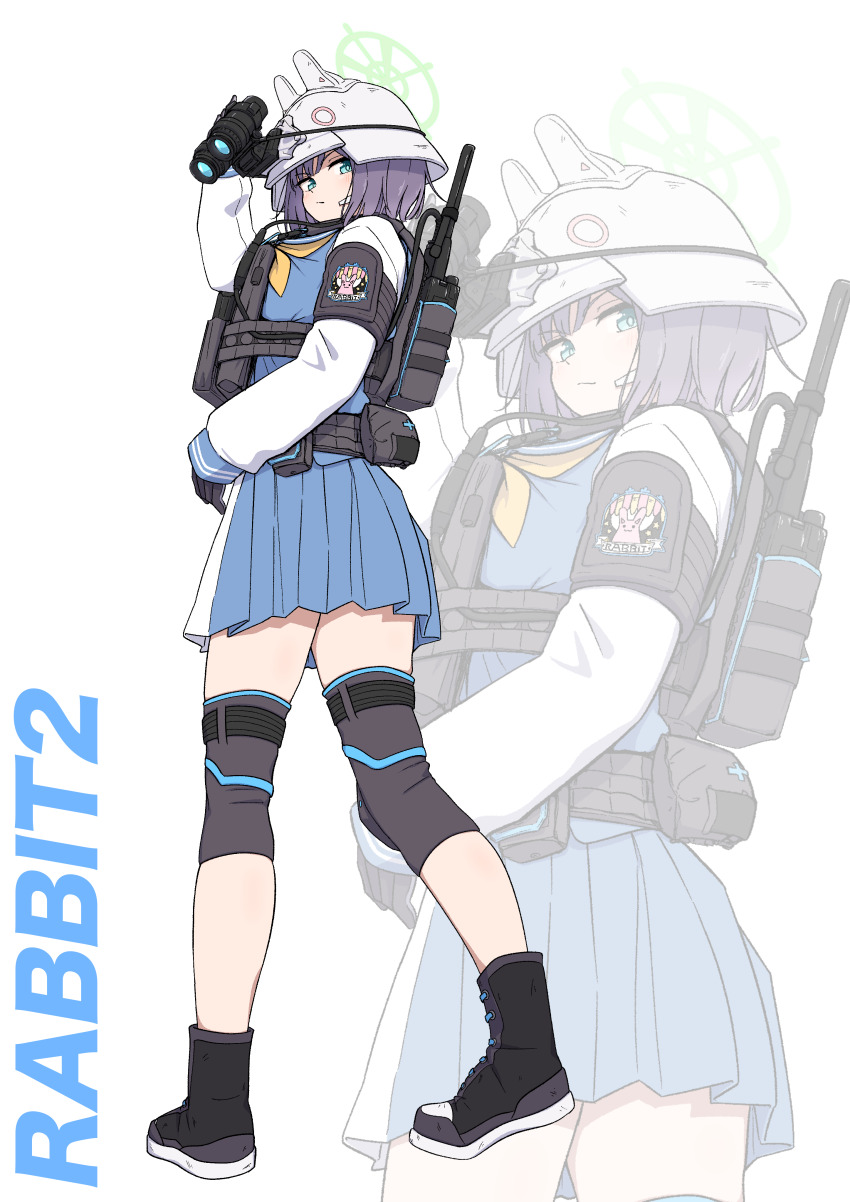 1girl blue_archive breasts cake506 large_breasts looking_at_viewer saki_(blue_archive) school_uniform short_hair simple_background solo white_background