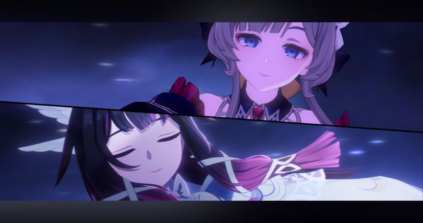 3d absurdres columbina_(genshin_impact) commentary english_commentary genshin_impact highres koikatsu_(medium) sandrone_(genshin_impact) star_(sky) tagme